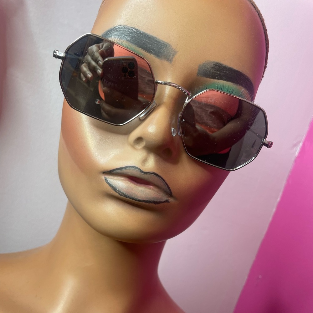 Silver metallic shades.